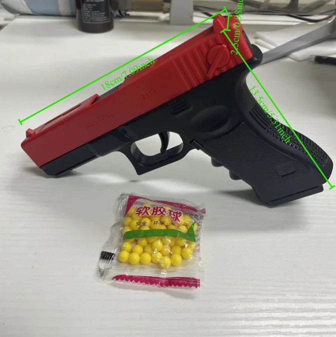 High quality soft bullet air gun manual G17 glock toy gun lower magazine laser outdoor sports CS game weapons children gift - AIAZ