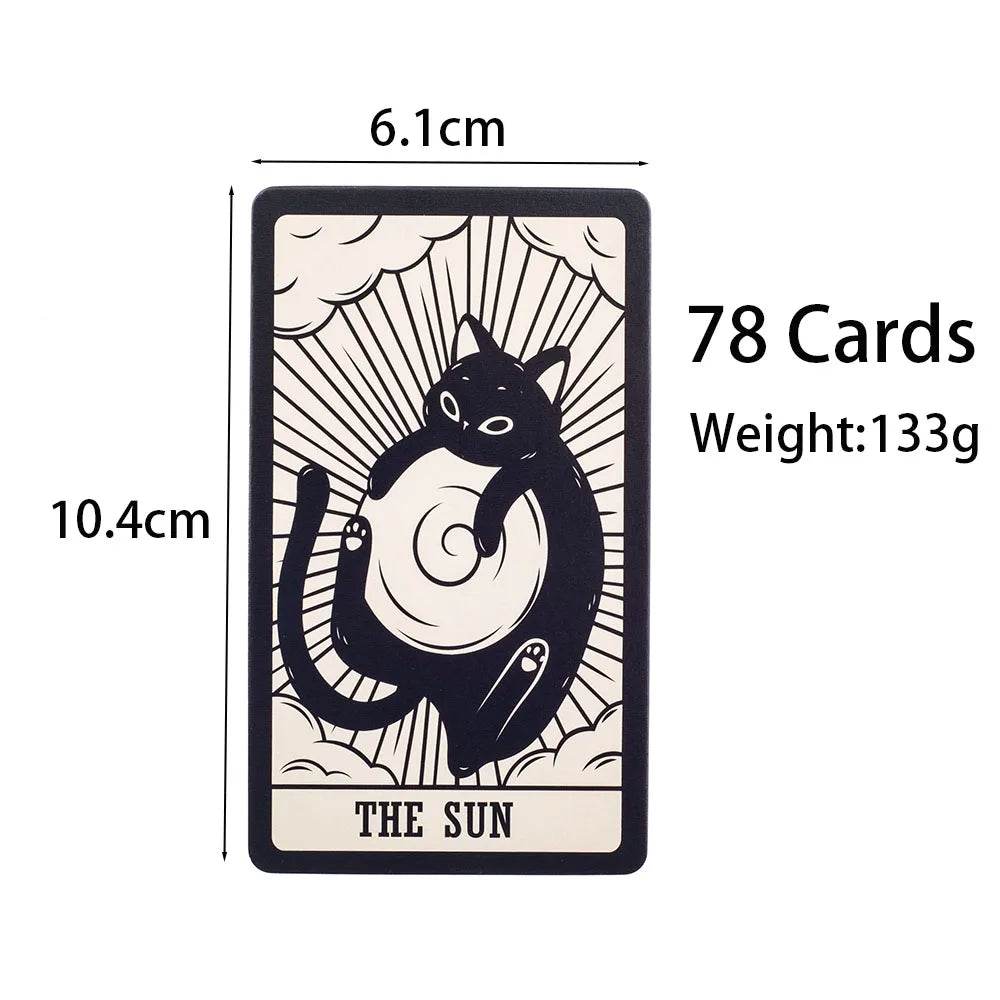 78 Card Deck Kitten Tarot Oracle Card Fate Divination Leisure Entertainment Family gatherings Tarot Card Game - AIAZ