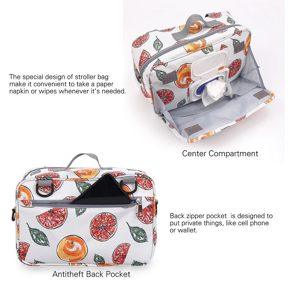 Women Multi-functional Messenger Bags Outdoor Waterproof Stroller Hanging Bag Baby Diaper Bags Adult Casual Cartoon Shoulder Bag