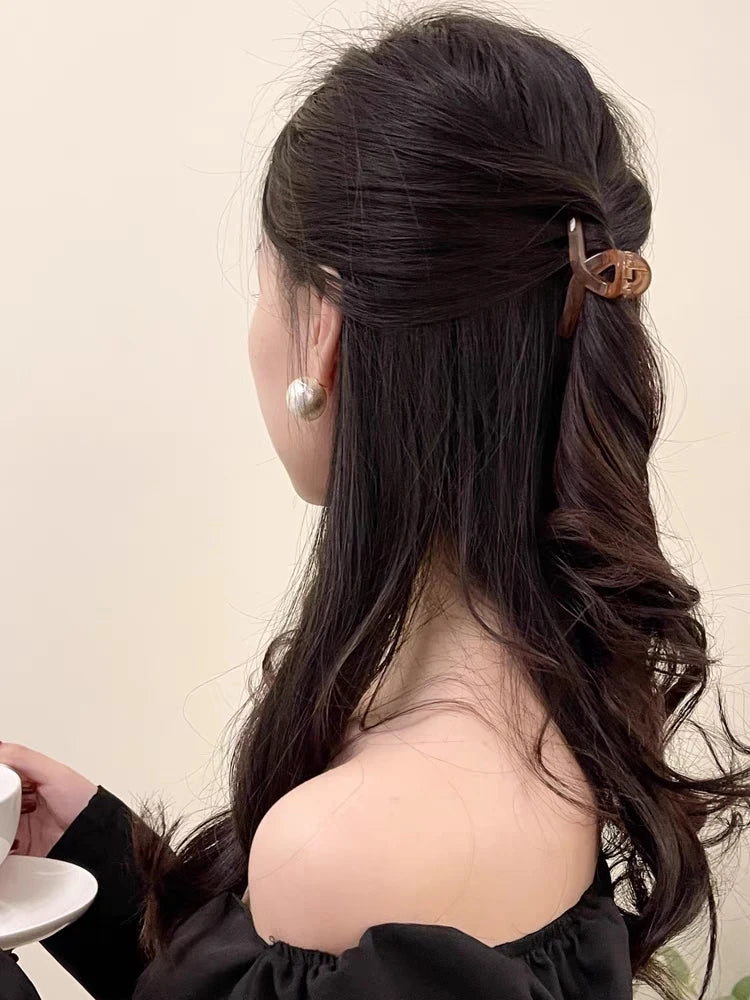 4pcs Mini Jelly Color Cute Catch Cross Shark Clip Bangs Hair Clips Gentle Half-tie Hair Headwear for Women Ins Fashionable Style