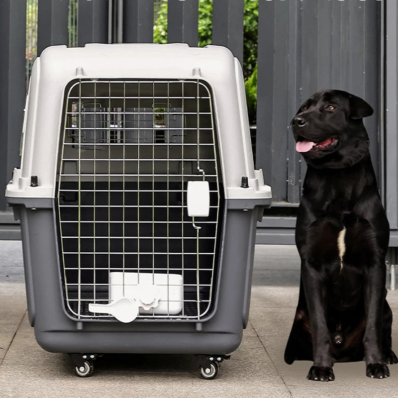 Dog Cage Pet Carrier Kennel Dog Travel Cate Portable Dog Cage for Small and Large Pets Air Box
