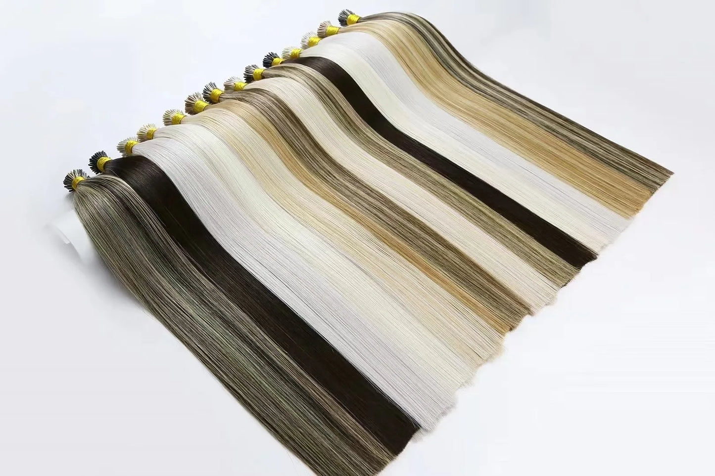 I Tips Virgin Hair Extensions 27# For Black Women 100% Remy Bulk Hair I Tip Natural Hair Extensions Straight Natural Fusion 613#