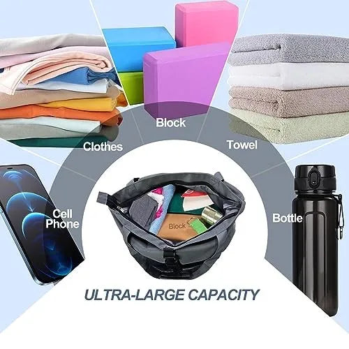 Large Capacity Yoga Bags Canvas Durable Travel Bag Yoga Mat Gym Bag With Phone Zip Pocket