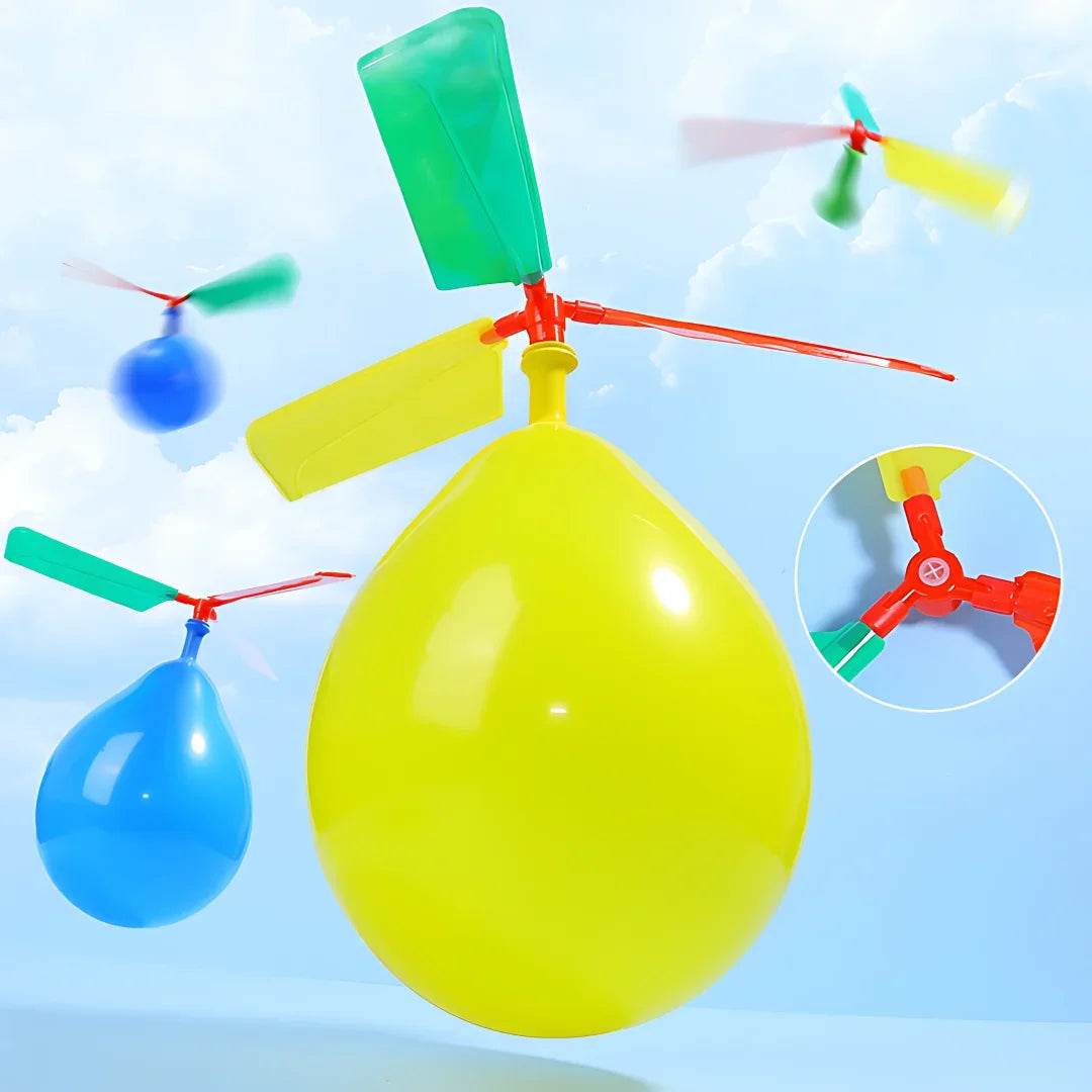 Balloon Aircraft Science and Technology Educational Toys Technology Handmade Diy Balloon Helicopter Children's Creative Toys - AIAZ