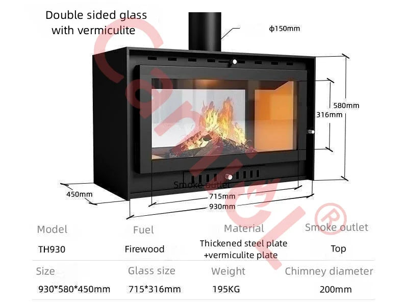 European Quality Cast Iron Fireplace Gas Fire Place Classic Design Cast Iron Material Made Long-lasting Wood Burning Fireplaces