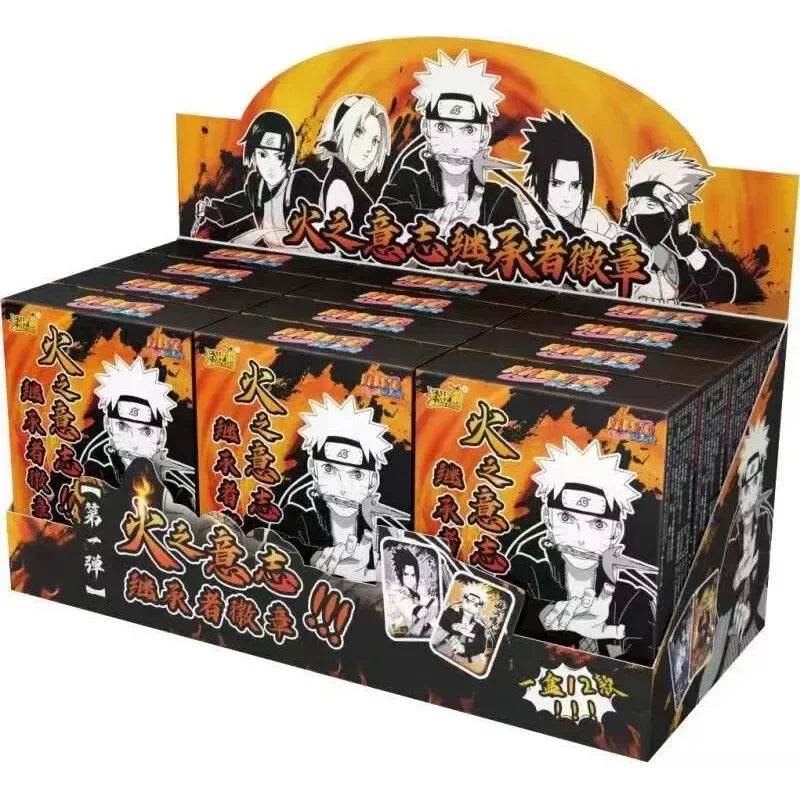KAYOU Genuine Naruto Cards Box Anime Figure Card Booster Pack Sasuke Collection Flash Card Toy Birthday Christmas Gift for Kids - AIAZ