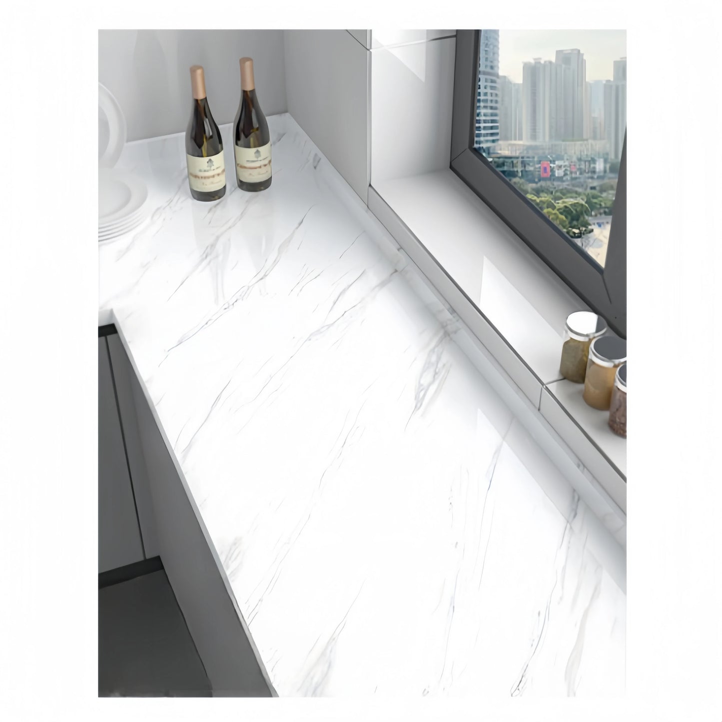 Self-adhesive Wall Wallpaper Self Adhesive Waterproof and Oil Resistant High Temperature Resistance Wallpaper for Furniture Home