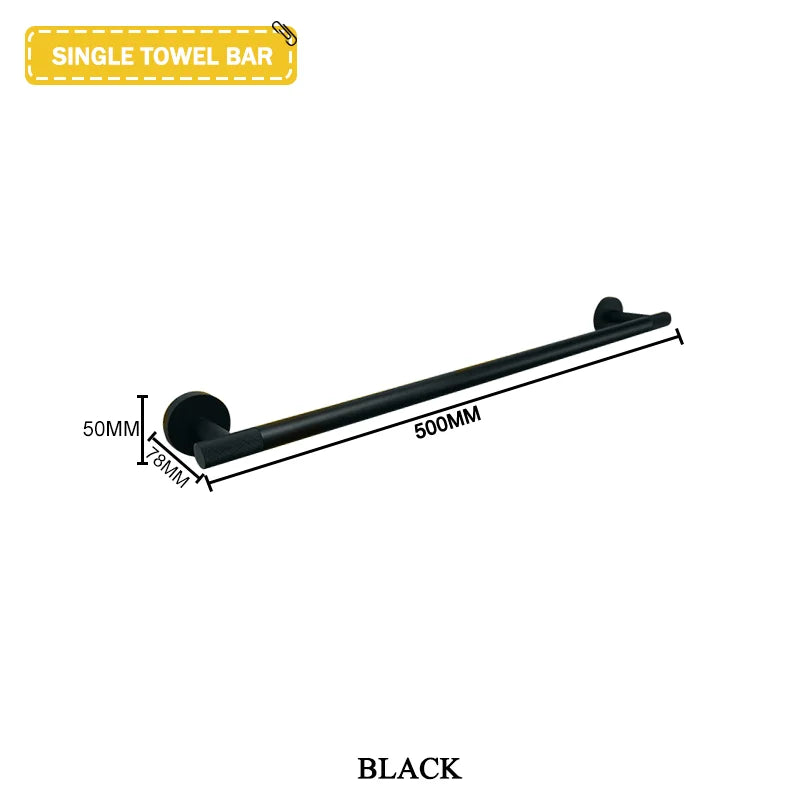 Brushed Gold Stainless Steel Wall Mount Towel Bar Towel Ring Paper Holder Bathrobe Hook Toilet Brush Bathroom Accessories