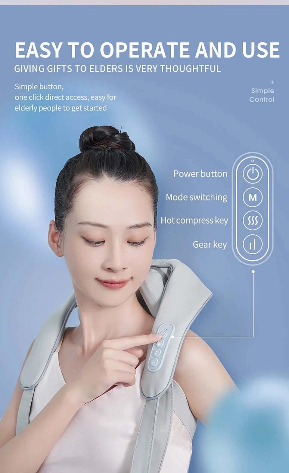 Dropship Product 2023 Multifunctional Neck And Shoulder Massager Lifegoods Shiatsu Electric Shoulder and Neck Massage Shawl