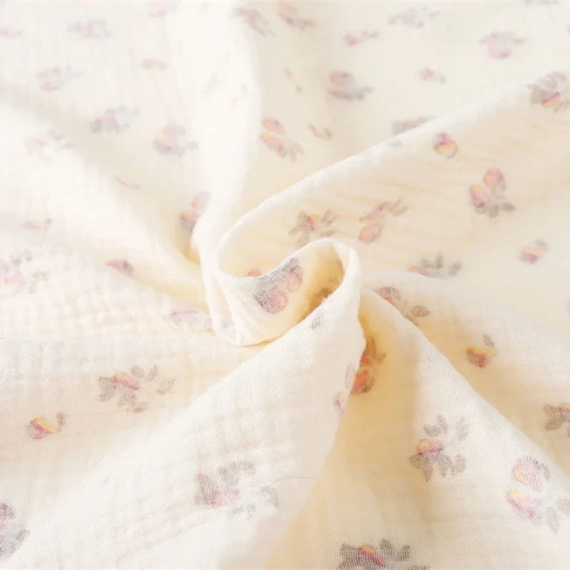Baby Cotton Muslin Swaddle Blanket Floral/Animal Print Stroller Blanket Infant Diaper Newborn Receiving Blanket