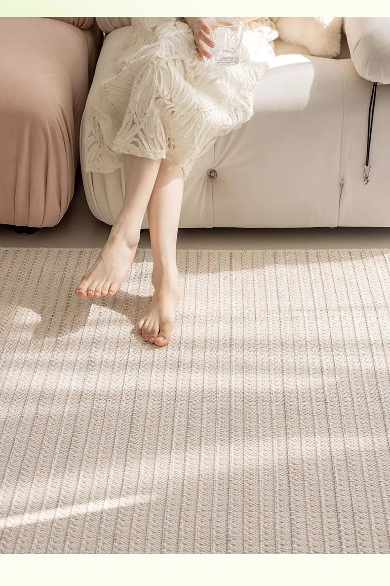 100% Cotton Carpet Living Room No Glue Health Kid Room Carpet Crawling Play Mat Minimalism Modern Bedroom Cloakroom Rugs Carpet
