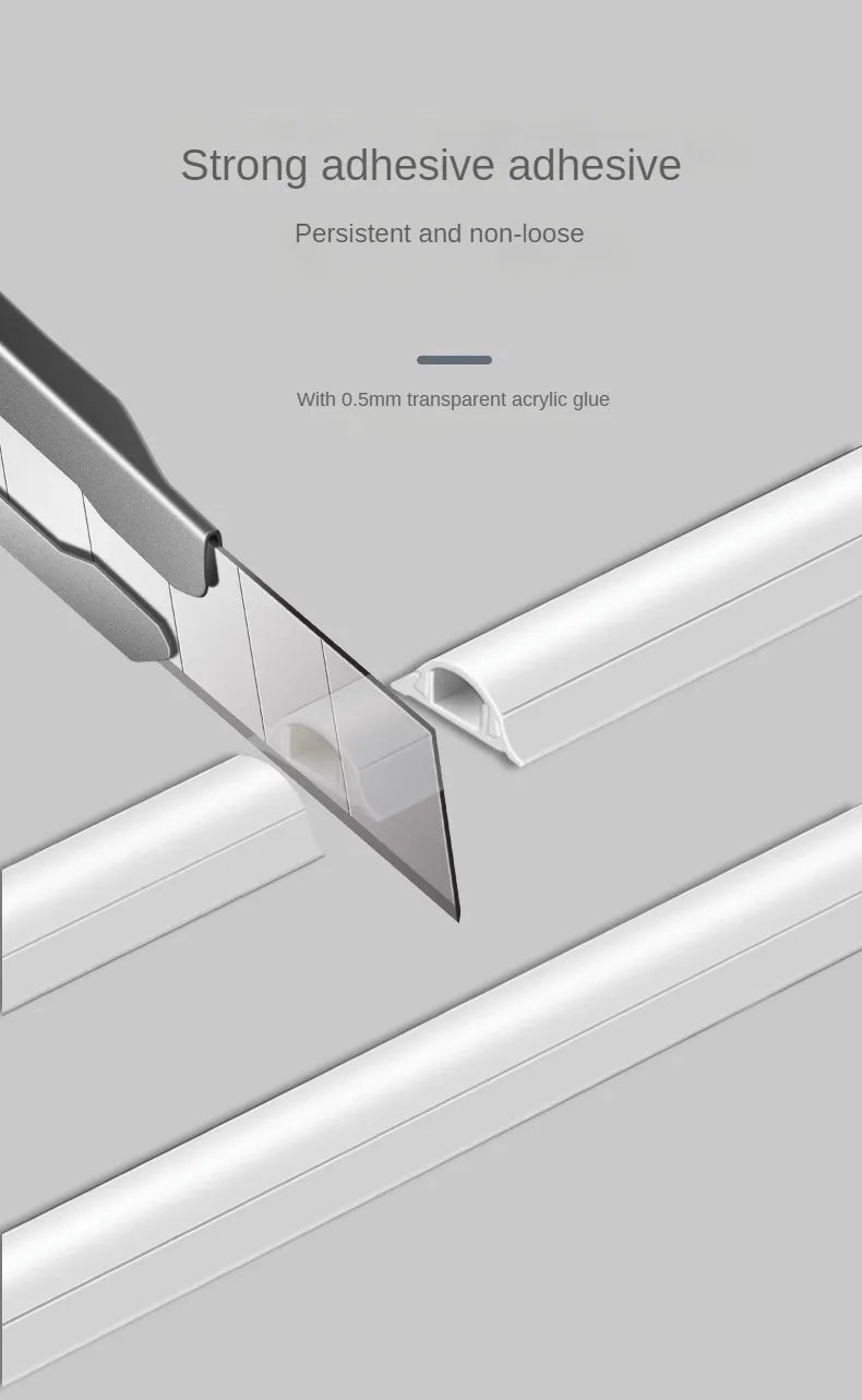 50cm Cord Hider Tv Cable Hider Wall Kit  Wall Cord Concealer Cable Cover Wall Wire Management Cord Covers for Wall Mounted TV