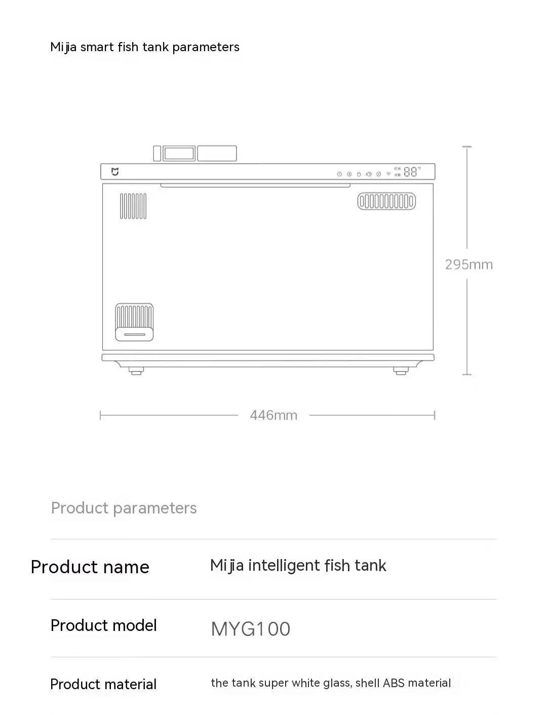 Xiaomi Mijia Smart Fish Tank MYG100 Work With Mijia APP Mobile Controlled Remote Feeding Smart Lighting System Light Aquarium20L