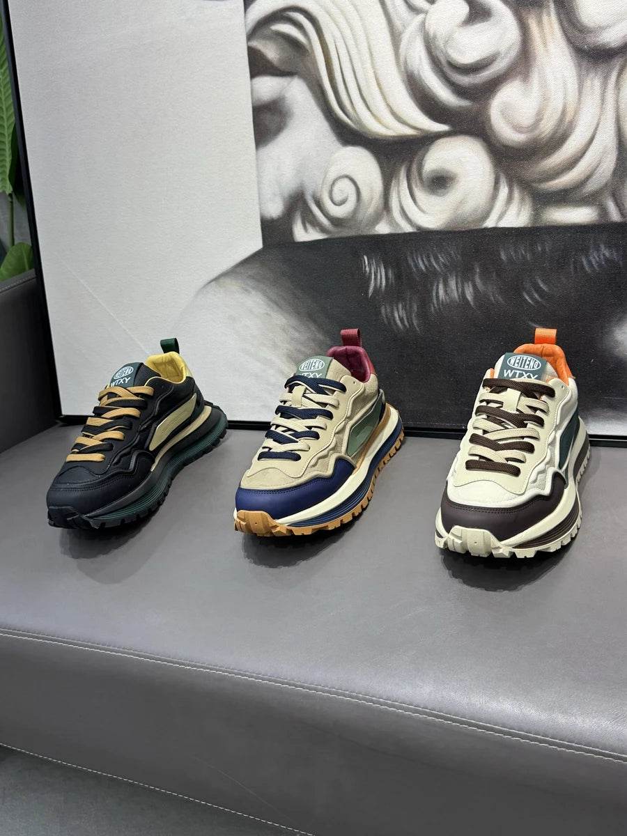 Men's Sneakers Shoes for Men Platform Sports Shoes Sports and Leisure Casual Sneaker Non-slip Fashion Wear-resistant Loafers - AIAZ