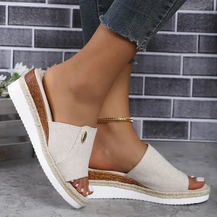 Wedge Heel Slippers Women Summer Shoes Women's Sandals Casual Indoor Outdoor Slipper Sandals for Beach Zapatos Mujer Slippers