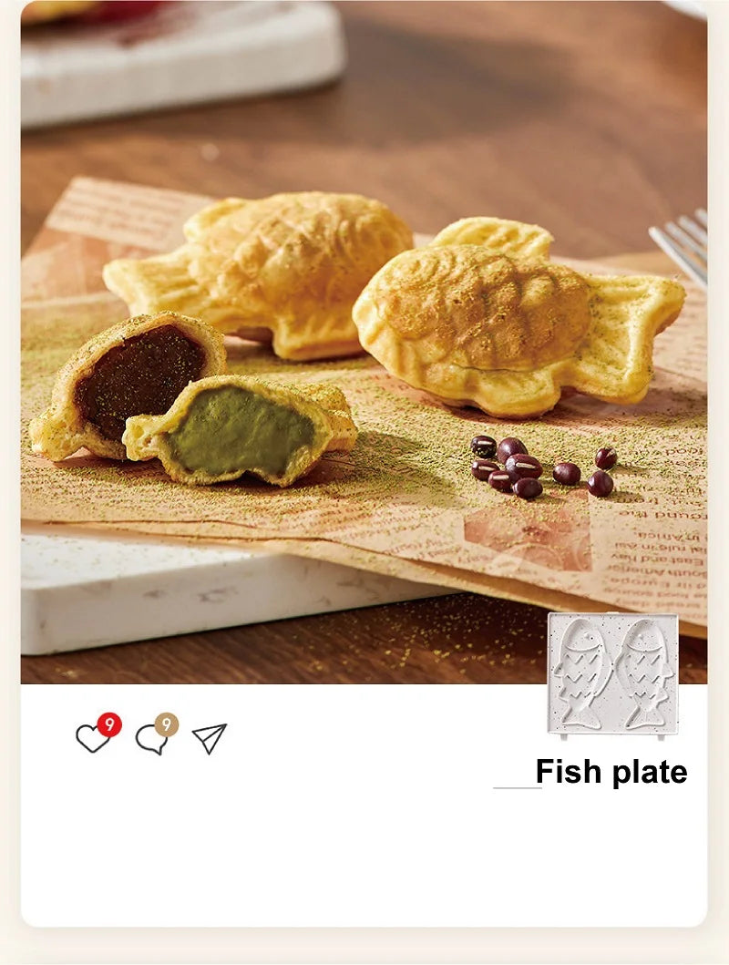 600W Electric Sandwich Machine Waffle Maker Home Toaster Multifunctional Breakfast Machine Takoyaki Pancake Donut Toast Press