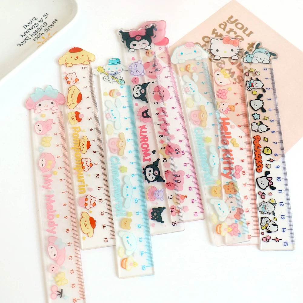 15cm Cute Ruler School Supplies Kawaii Accessories Drawing Tool Korean Stationery Fournitures Scolaires Student Regla Ruler - AIAZ