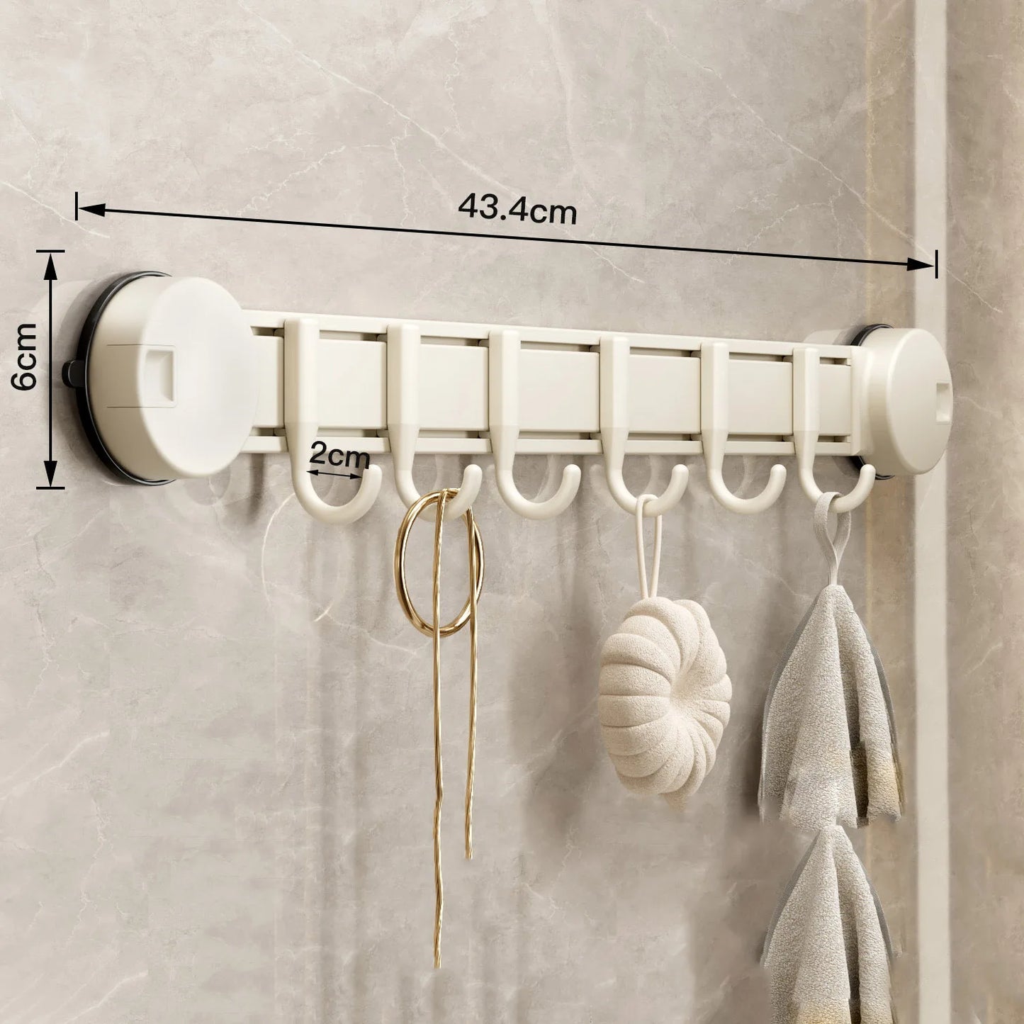 Suction Cup Hook Strong Load-bearing Adhesive Rack Hook Wall-mounted Punch-free Bathroom Door Clothes Hanging Artifact