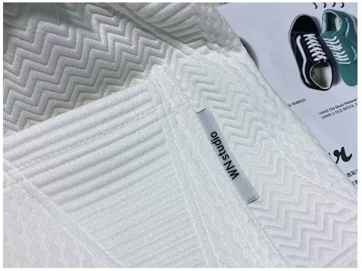 Men shorts 2024 Summer Running Shorts for Men Casual Jogging Sport Short Pants Wave Pattern Drawstring Loose Gym Sports Shorts - AIAZ