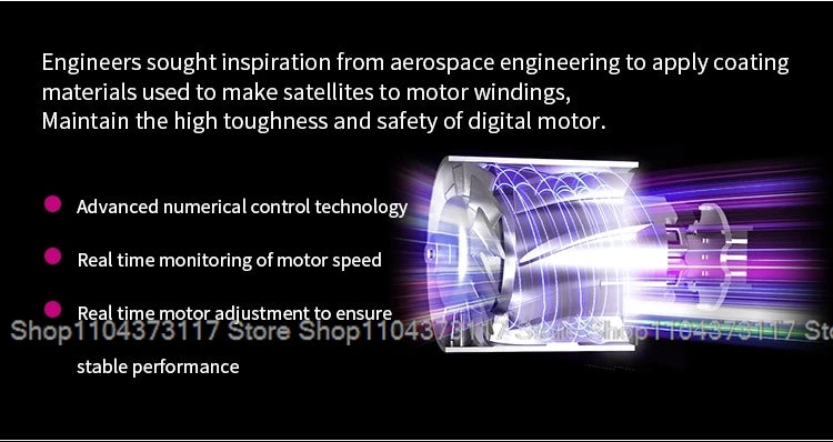 Leafless Hair Dryer New Professional With Flyaway Attachment Negative Ionic Premium Hair Dryers Multifunction Salon Style Tool