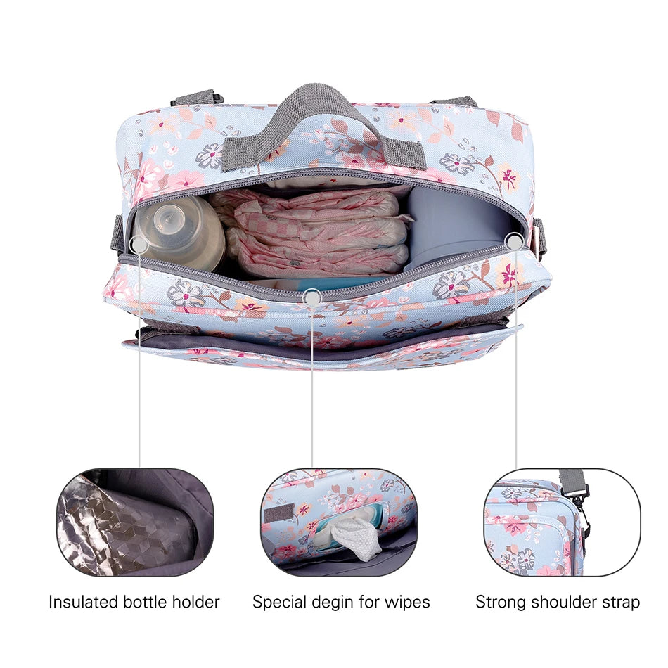 Women Multi-functional Messenger Bags Outdoor Waterproof Stroller Hanging Bag Baby Diaper Bags Adult Casual Cartoon Shoulder Bag