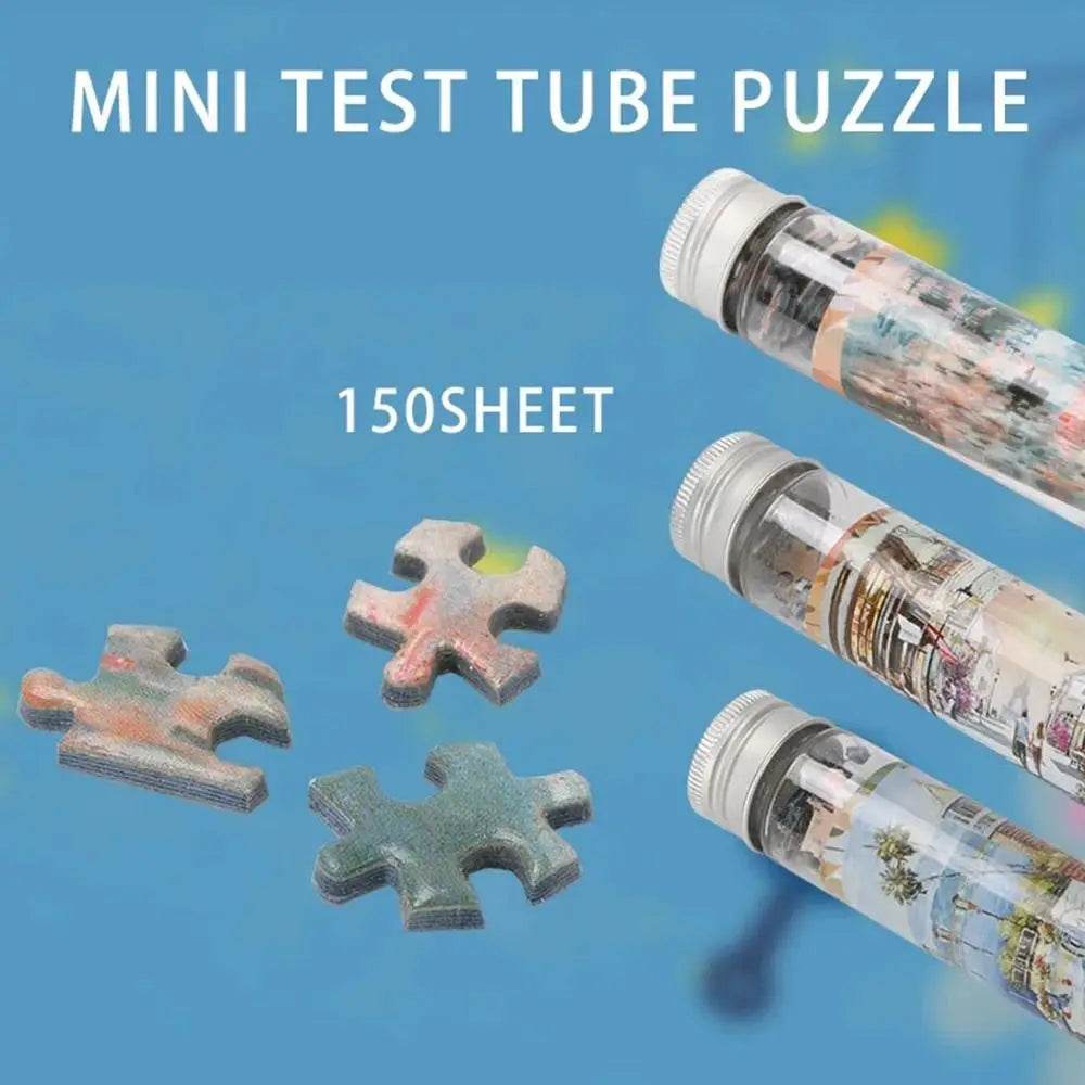 150PCS/Set Oil Painting Jigsaw Puzzles Mini Test Tube Oil Painting Jigsaw Gifts Family Educational Toys Adult Children - AIAZ