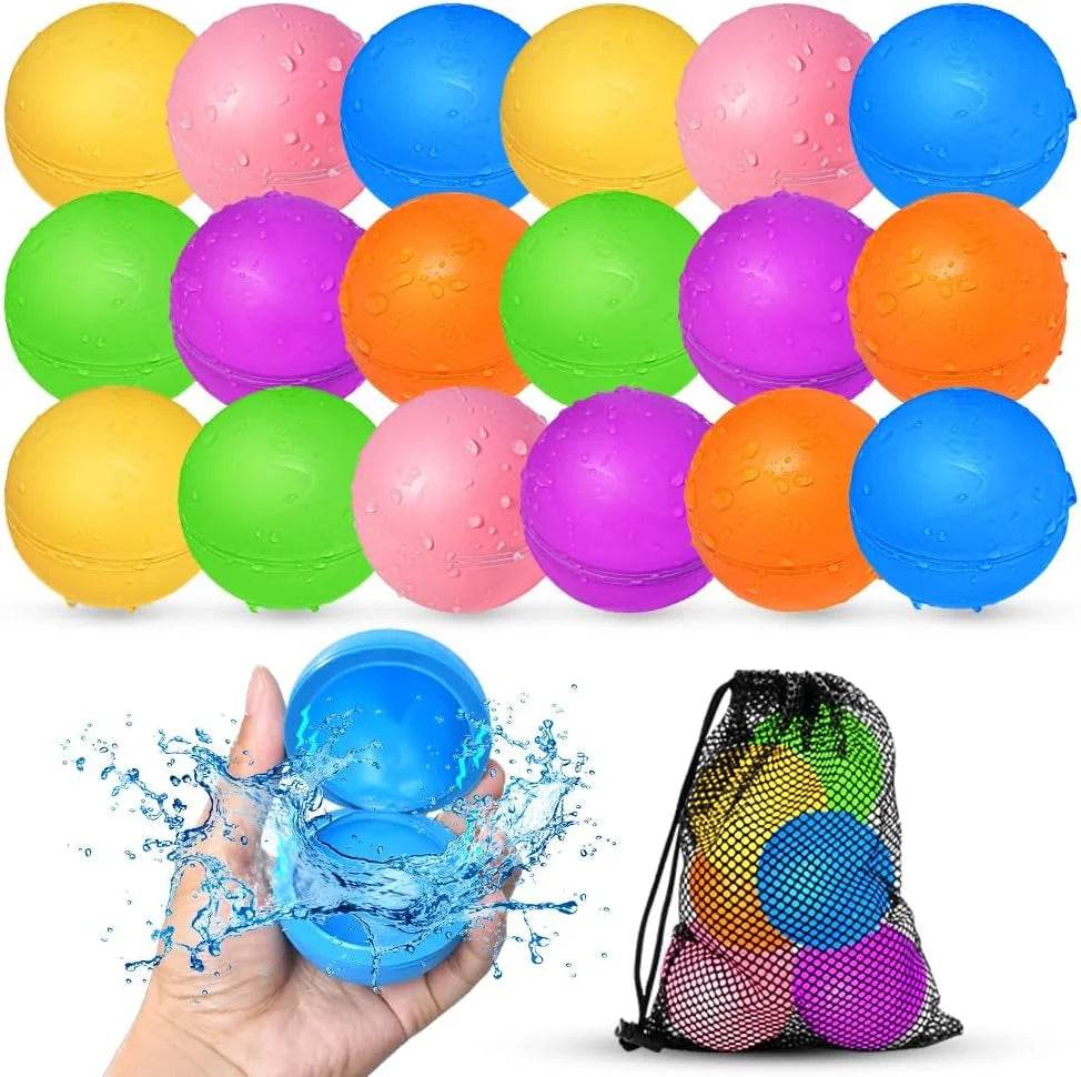 Reusable Water Balloons, Pool Beach Water Toys for Boys and Girls, Outdoor Summer Toys for Kids Ages 3-12 - AIAZ