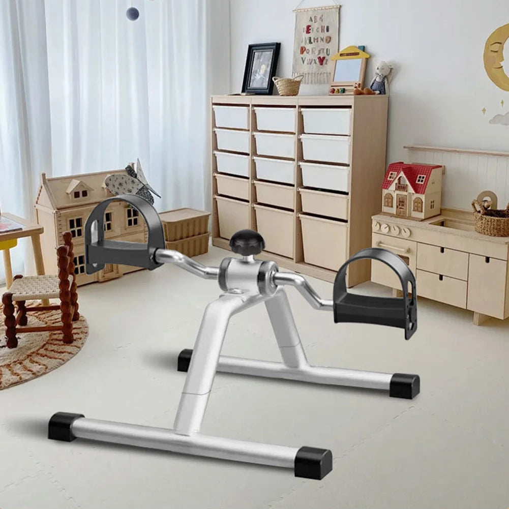 Mini Pedal Exerciser Exercise Bike Indoor Under Desk Bike Pedal Exerciser for Elderly Leg Rehabilitation Home Fitness Equipment