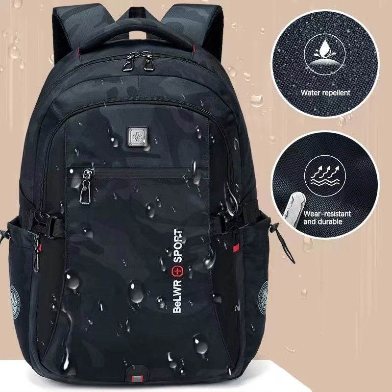 Backpack Primary School Middle School Students High School Bags Large Capacity Ultra-light Load Reduction Outdoor Travel Busines - AIAZ