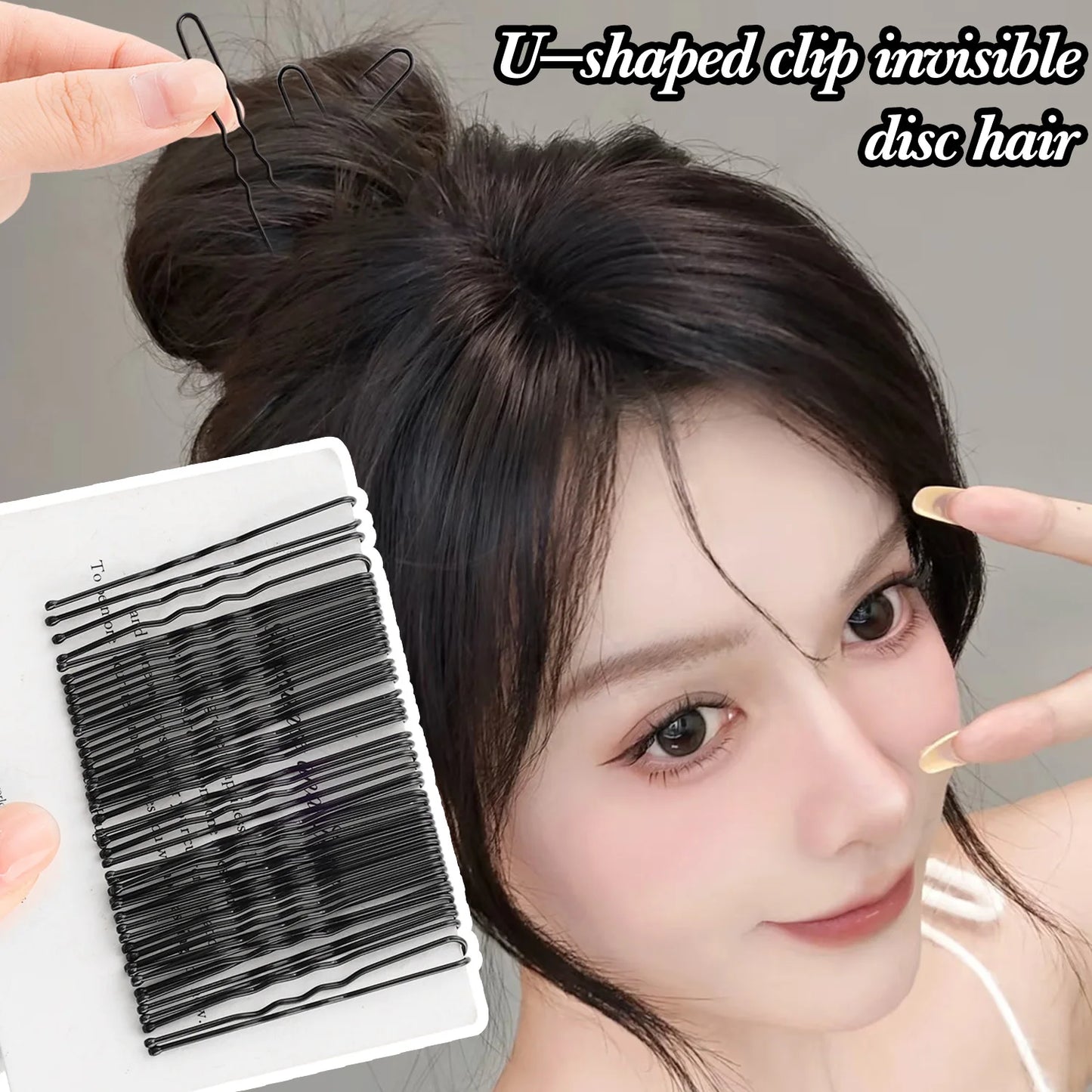 5/6/7cm Black Hair Clips U-Shaped Bobby Pin Invisible Wavy Hairpin Hairstyle Styling Metal Hair Grip Barrette Hair Accessories