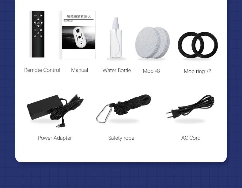 Window Cleaning Robot Window Washer Robot Home Appliance Vacuum Cleaner Window Cleaner Electric Glass With Remote Control