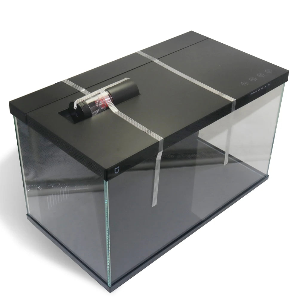 1 Pcs Dark Gray 8.8kg Intelligent Fish Tank With a Rated Power of 23W No Need To Change Water For Half a Year One Click Drainage