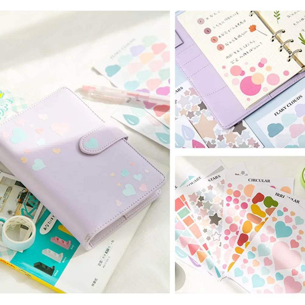 School Supplies Planner Album Self-adhesive Decorative Decals Label Stickers Stationery Stickers Diary Scrapbooking Stickers - AIAZ