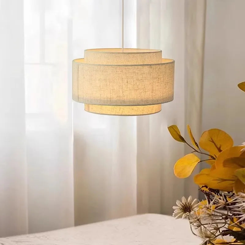 GEW Wabi-Sabi Hand-knitted Chandeliers Nordic Fabric Lampshade Pendant Lights For Restaurants, Shops, Bedroom Home Decor BT3001