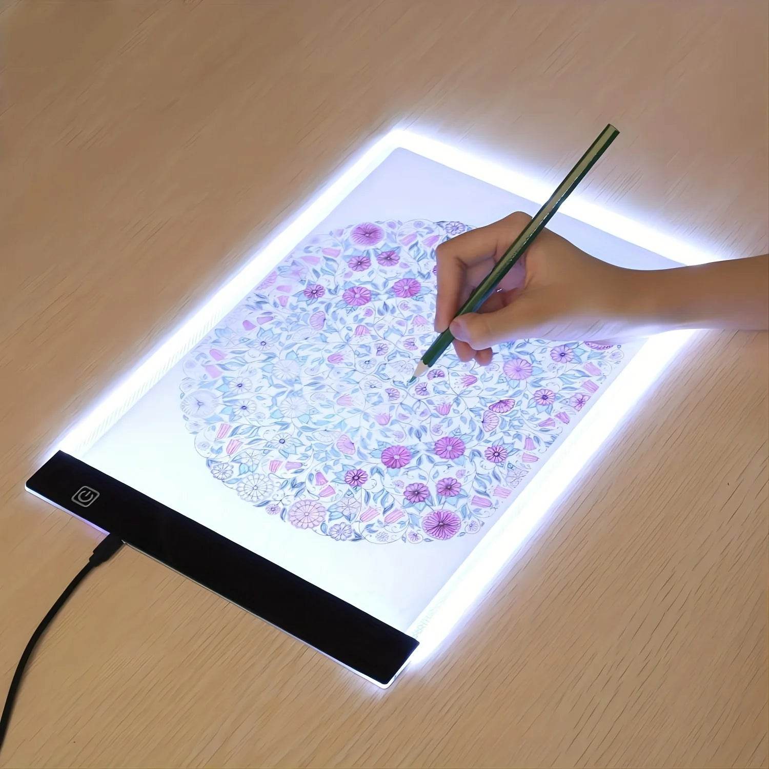 Led Drawing Copy Pad Table Animation Painting Educational Toys 3 Level Dimmable Board Gift Adjustable Light Notepad For Children - AIAZ