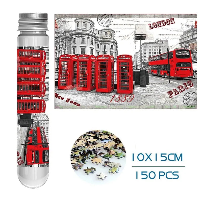 MaxRenard Jigsaw Puzzle Mini Pieces 150pcs Test Tube Educational Toy Family Game Portable Leisure Toy