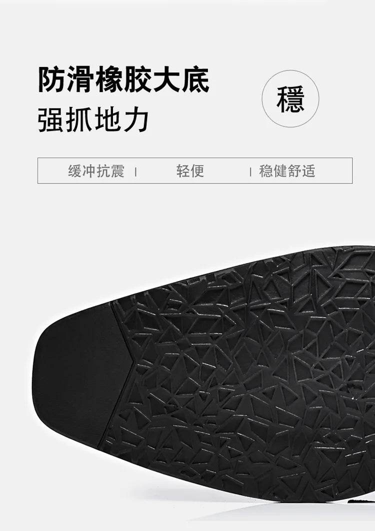 Casual Business Shoes for Men Point Toe Men Dress Buckle Shoes Luxury Men's Wedding Formal Shoes Derby Party Oxford Footwear - AIAZ