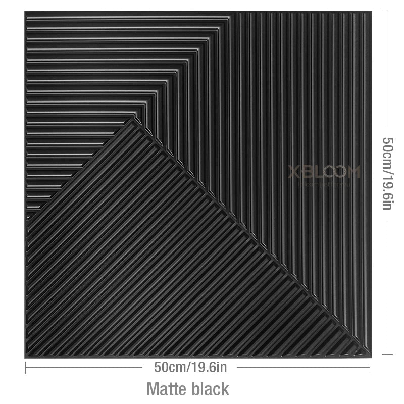 4pcs 50x50cm  Premium 3D Wave Wall panel Stripe Wallpaper PVC Wall Decor Living Room Bedroom Office Decor TV Background 9 sold