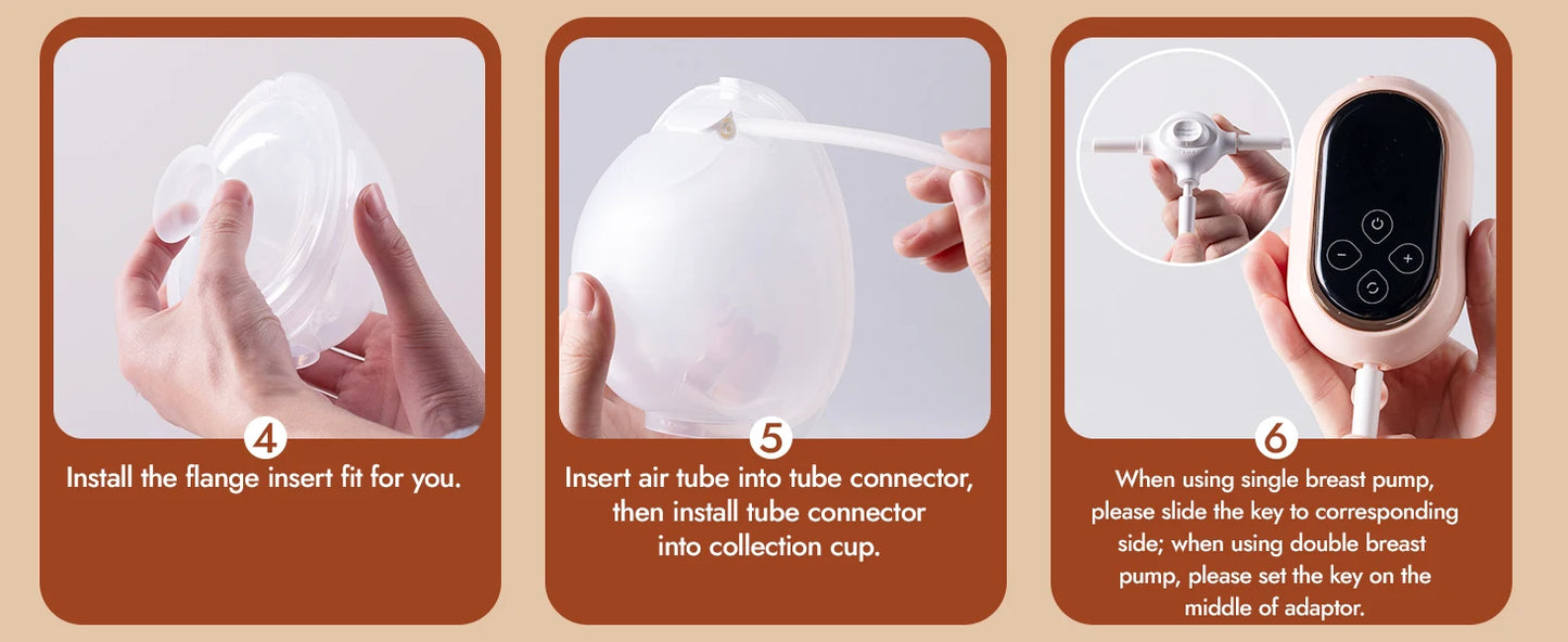 NCVI Double Electric Breast Pump,Ultra-Light Wearable Breastfeeding Pump,4 Modes 9 Levels,19/21mm for Small Nipples