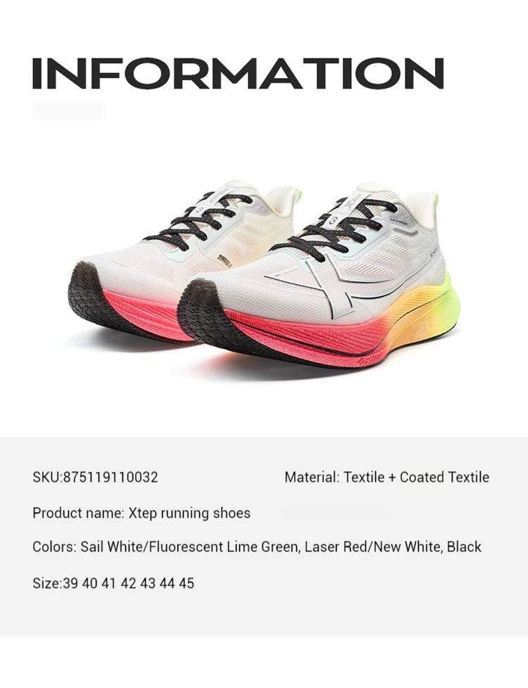 Xtep Women Running Shoes 2000km 3.0 2025 Spring Lightweight Cushioned Wear-Resistant Training Jogging Sneakers  875118110034