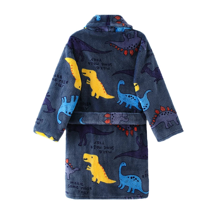 Soft Children Flannel Pajamas Autumn and Winter Pajamas for Girl Warm Kids Bathrobe Boy Sleepwear Family Matching Homewear 4-16Y