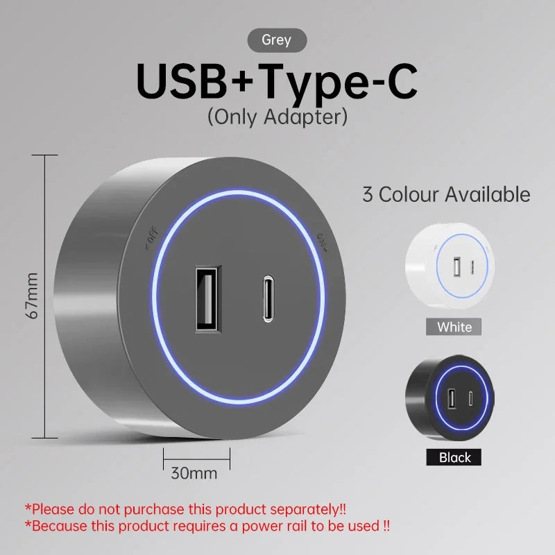 Wall Power Track Socket EU UK US FR Korea Standard Type-C Universal Mobile Plug Adapter Home Kitchen Office Pop Electric Outlets
