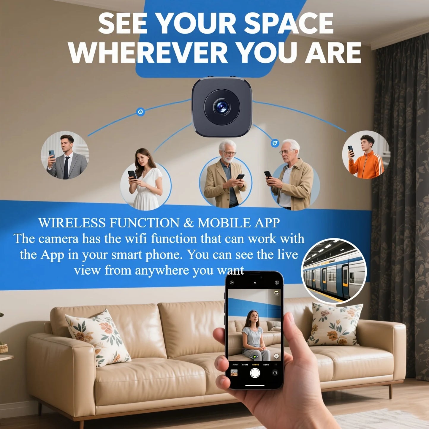 1080P Mini HD Camera WiFi Wireless Monitoring Security Protection Remote Monitor Camcorders Video Surveillance Smart Home