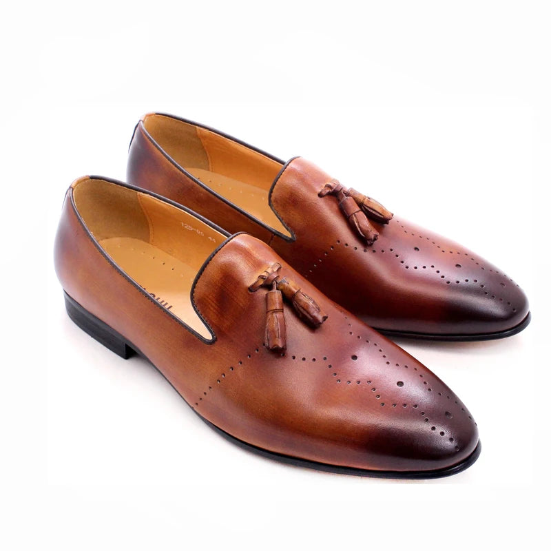 Business Casual Sheepskin Lined Gentlemanly Shoes Easy Wear for Daily Office Social Occasions