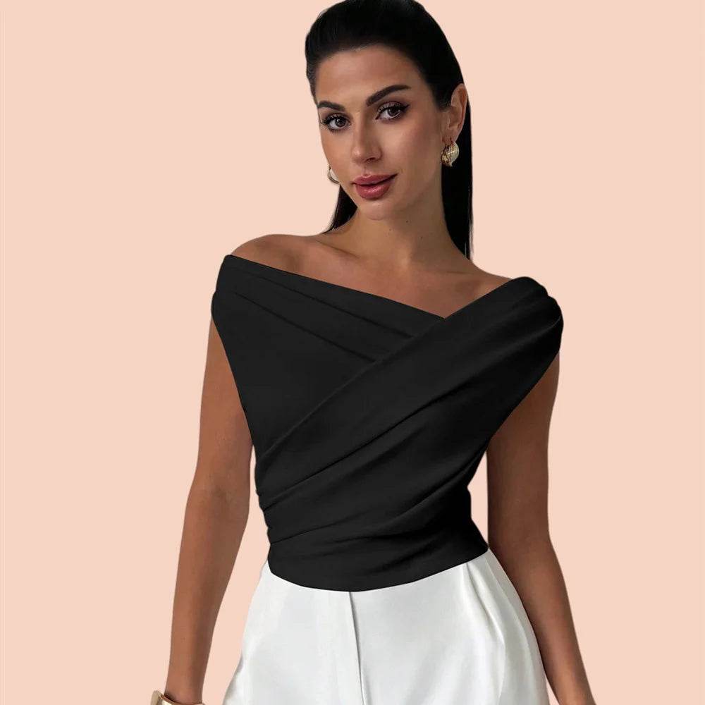 Fashion Tops Tee Woman Solid Sleeveless Shirts Ladies Camisas Mujer Summer Casual Sexy Blouse Shirt Women Clothing Blusas - AIAZ