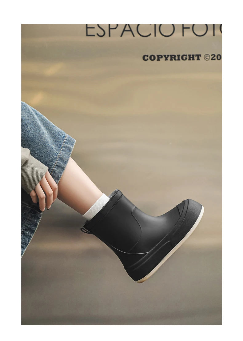 Cute Parent-Child Rain Boots Women's Anti-Slip Waterproof oes Four Seasons Universal Slip-Resistant Rubber Boots
