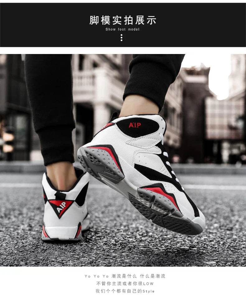 Men Basketball Shoes Fashion Non-slip Mens Casual Sneakers Man Sports High Quality Outdoor Jogging Shoes Boys Athletic Wear Traf - AIAZ