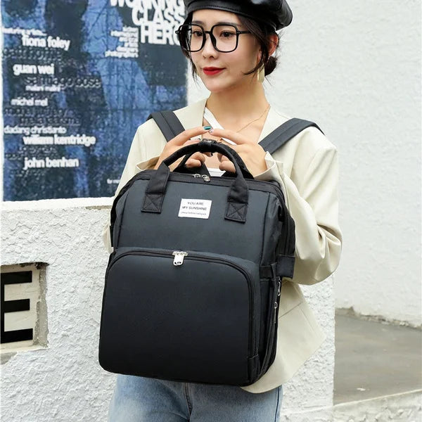 Mommy Bag Outdoor Bottle Carrier Diaper Bag Multi-functional Extended Bag Baby Seat Sleep Feeding Bag Large Capacity Backpack