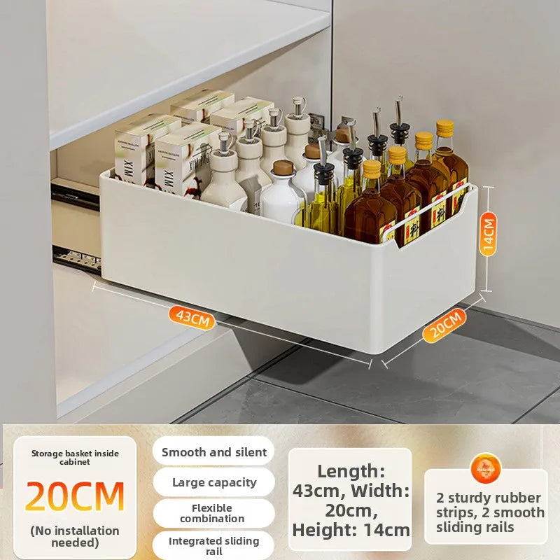 Kitchen Pull out elf Storage Ra Sink Drain Board Cabinet Slide Tra Der Organizer Spice Ra No Drilling Required