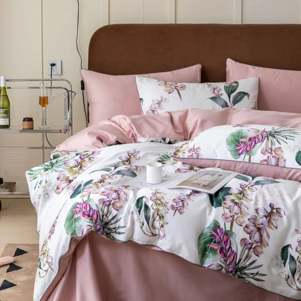 Svetanya Print Egyptian Cotton Bedding Set Queen King Ru Full Double Size Bedlinens Sheet Duvet Cover Set